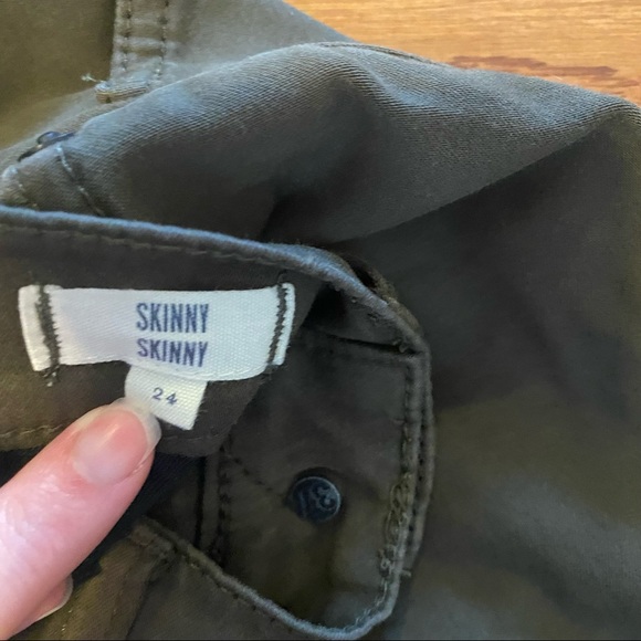 Madewell Skinny Skinny Sateen Jeans 8” rise olive green jeans - Picture 5 of 5